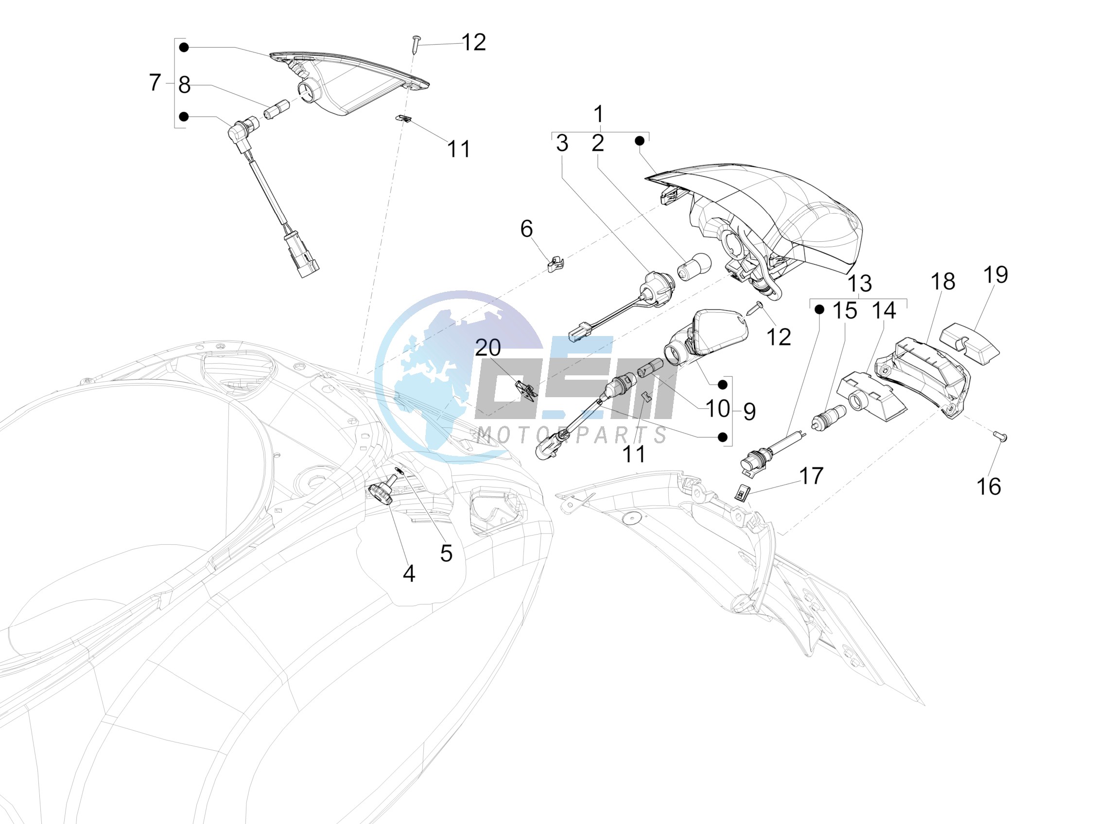 Rear headlamps - Turn signal lamps