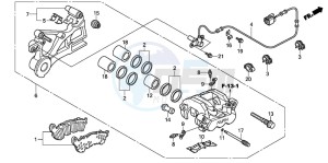 CBF1000T drawing REAR BRAKE CALIPER (CBF1000A/T/S)