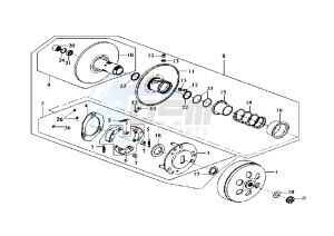 JOYRIDE - 200 cc drawing DRIVEN PULLEY