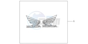 CB600FA9 UK - (E / ABS MKH) drawing 3D LOGO KIT HONDA