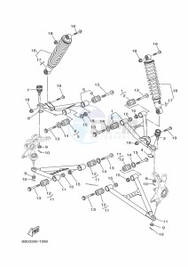 YFM450FWBD KODIAK 450 (BB5M) drawing FRONT SUSPENSION & WHEEL