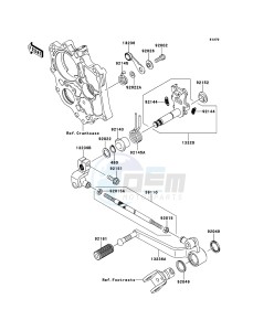 VERSYS KLE650B8F GB XX (EU ME A(FRICA) drawing Gear Change Mechanism