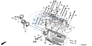 VTR2509 U drawing REAR CYLINDER HEAD