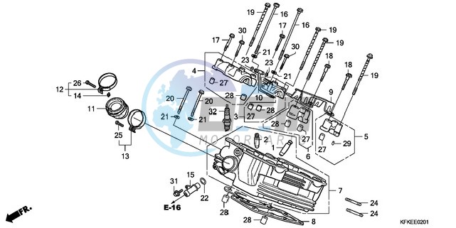 REAR CYLINDER HEAD