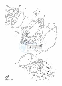 WR250F (BAKD) drawing CRANKCASE COVER 1