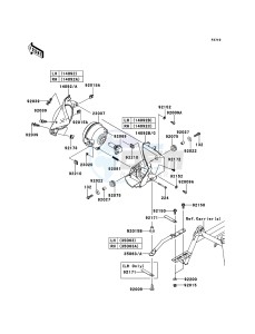 KVF750 4x4 KVF750LCF EU GB drawing Headlight(s)