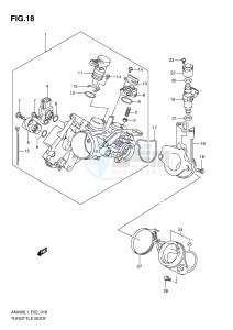 AN400 (E2) Burgman drawing THROTTLE BODY