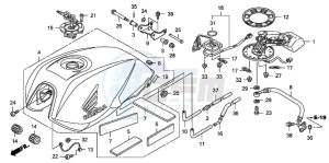 CB1300S CB1300SUPERBOLD'OR drawing FUEL TANK