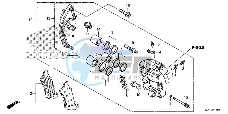 L. FRONT BRAKE CALIPER