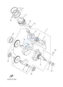 YB125 (2CS5) drawing CRANKSHAFT & PISTON