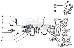 NRG 50 MC3 DD drawing Cylinder head - Cooling hood - Inlet and induction pipe