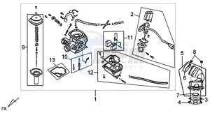 X'PRO 50 (25 KMH) (AE05W5-NL) (L4-M1) drawing CARBURATEUR