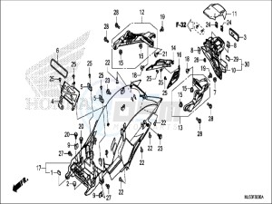 NC750JH Europe Direct - (ED) drawing REAR FENDER