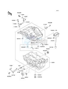 EX 250 F [NINJA 250R] (F15-F19) [NINJA 250R] drawing CRANKCASE