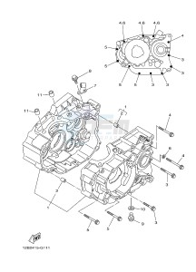 YZ250X (BJ41) drawing CRANKCASE