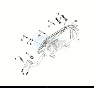 JET X 125 (XH12WW-EU) (E5) (M1) drawing EXHAUST MUFFLER