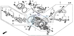 XL700VA drawing THROTTLE BODY