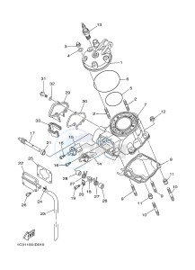 YZ125 (1SR9 1SRA 1SRB 1SRC 1SRC) drawing CYLINDER HEAD