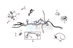 EURO MX 125 DUAL DISK 50 drawing WIRING HARNASS