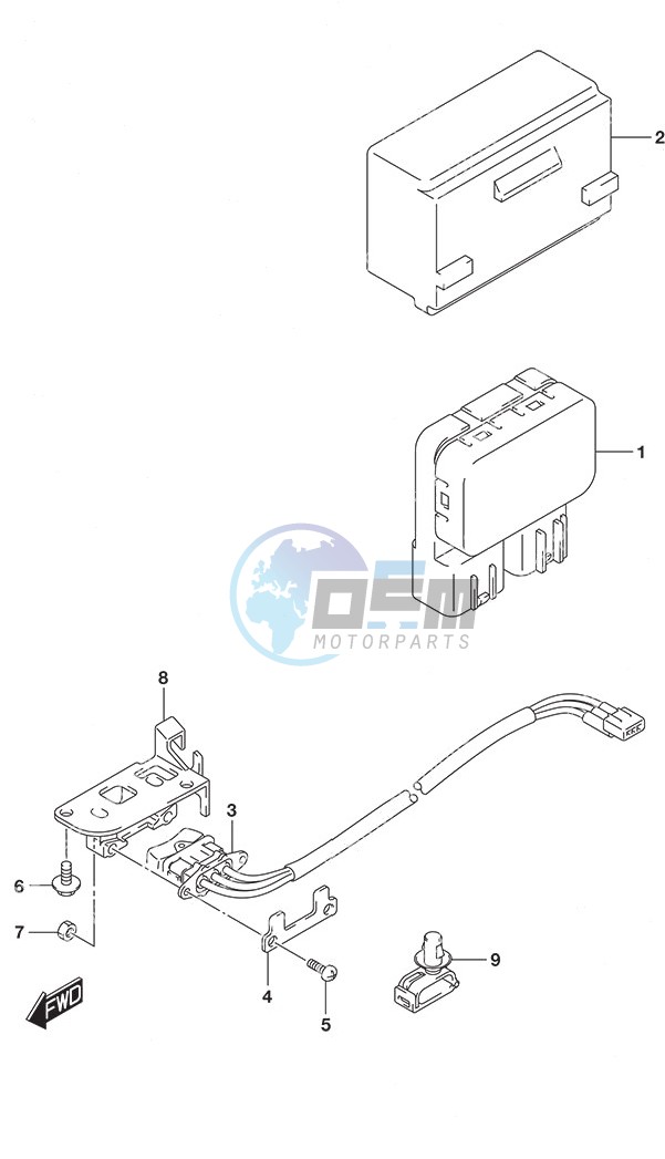 PTT Switch Tiller Handle w/Power Tilt