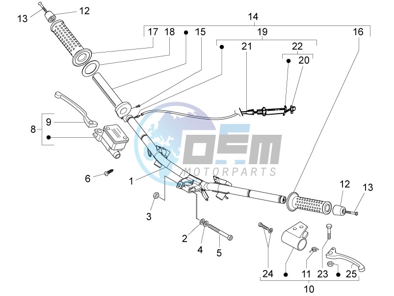 Fork steering tube - Steering bearing unit