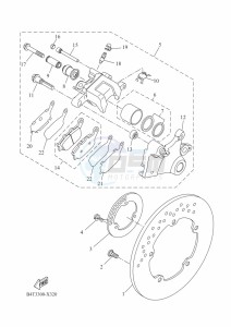 TRACER 7 MTT690-U (B5T3) drawing REAR BRAKE CALIPER