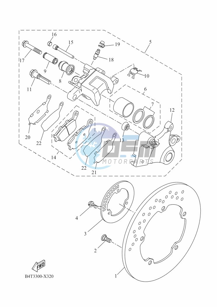 REAR BRAKE CALIPER