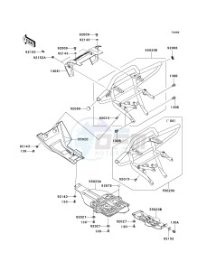 KVF 650 F [BRUTE FORCE 650 4X4I] (F6F-F9F ) F7F drawing GUARD-- S- -