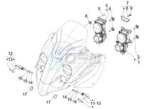 Fuoco 500 4t-4v ie e3 LT 800 drawing Head lamp - Turn signal lamps