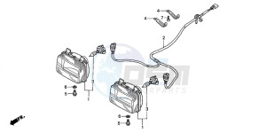 TRX350FE FOURTRAX 350 4X4ES drawing HEADLIGHT (TRX350FM/FE)