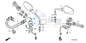 CB1000RA Europe Direct - (ED) drawing SWITCH/CABLE/MIRROR