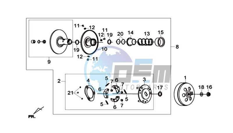 DRIVEN PULLEY ASSY