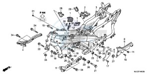 GL1800BF F6B Bagger - GL1800BF UK - (E) drawing FRAME BODY