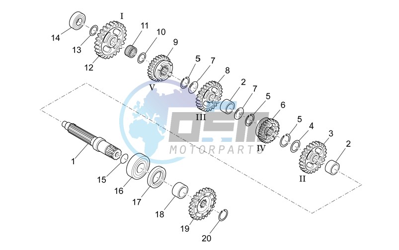 Driven shaft