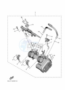 YXE1000EWS YX10ERPSN (B4MD) drawing THROTTLE BODY ASSY 1