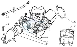 Beverly 125 RST drawing Carburettor