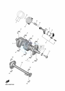 NIKEN MXT850 (BD5B) drawing CRANKSHAFT & PISTON