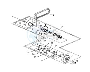 QUAD LANDER 300 drawing CLUTCH