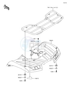 BRUTE FORCE 750 4x4i EPS KVF750HFF EU drawing Rear Fender(s)