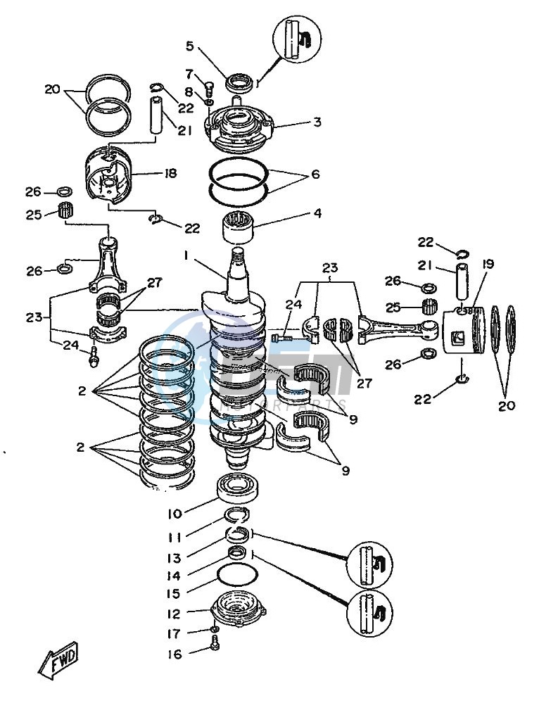 CRANKSHAFT--PISTON