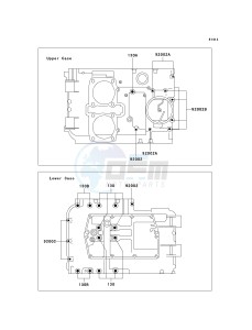 EX 500 D [NINJA 500R] (D6F-D9F) D6F drawing CRANKCASE BOLT PATTERN