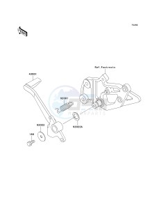 EX 500 D [NINJA 500R] (D6F-D9F) D9F drawing BRAKE PEDAL_TORQUE LINK