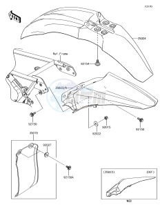 KX85-II KX85DHF EU drawing Fenders