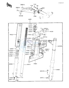 KZ 550 A (A3-A4) drawing FRONT FORK -- KZ550-A4- -