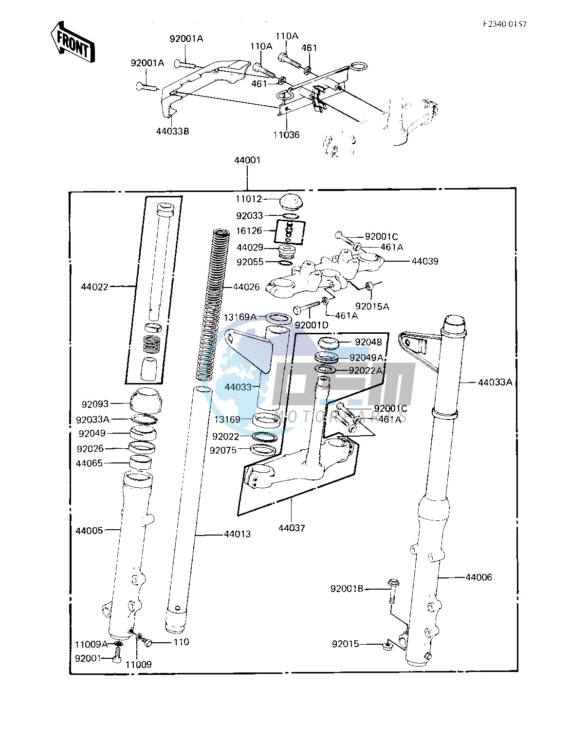 FRONT FORK -- KZ550-A4- -