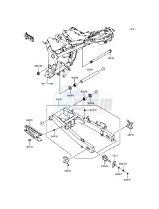 NINJA_300_ABS EX300BFF XX (EU ME A(FRICA) drawing Swingarm