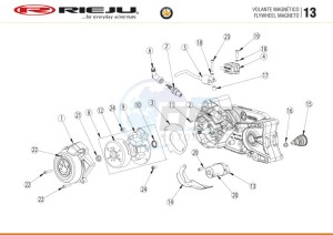 BYE-BIKE-25-KM-H-EURO4-HOLLAND-WHITE drawing MAGNETIC - FLYWHEEL