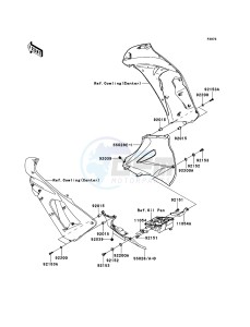 ER-6f ABS EX650B8F GB XX (EU ME A(FRICA) drawing Cowling Lowers