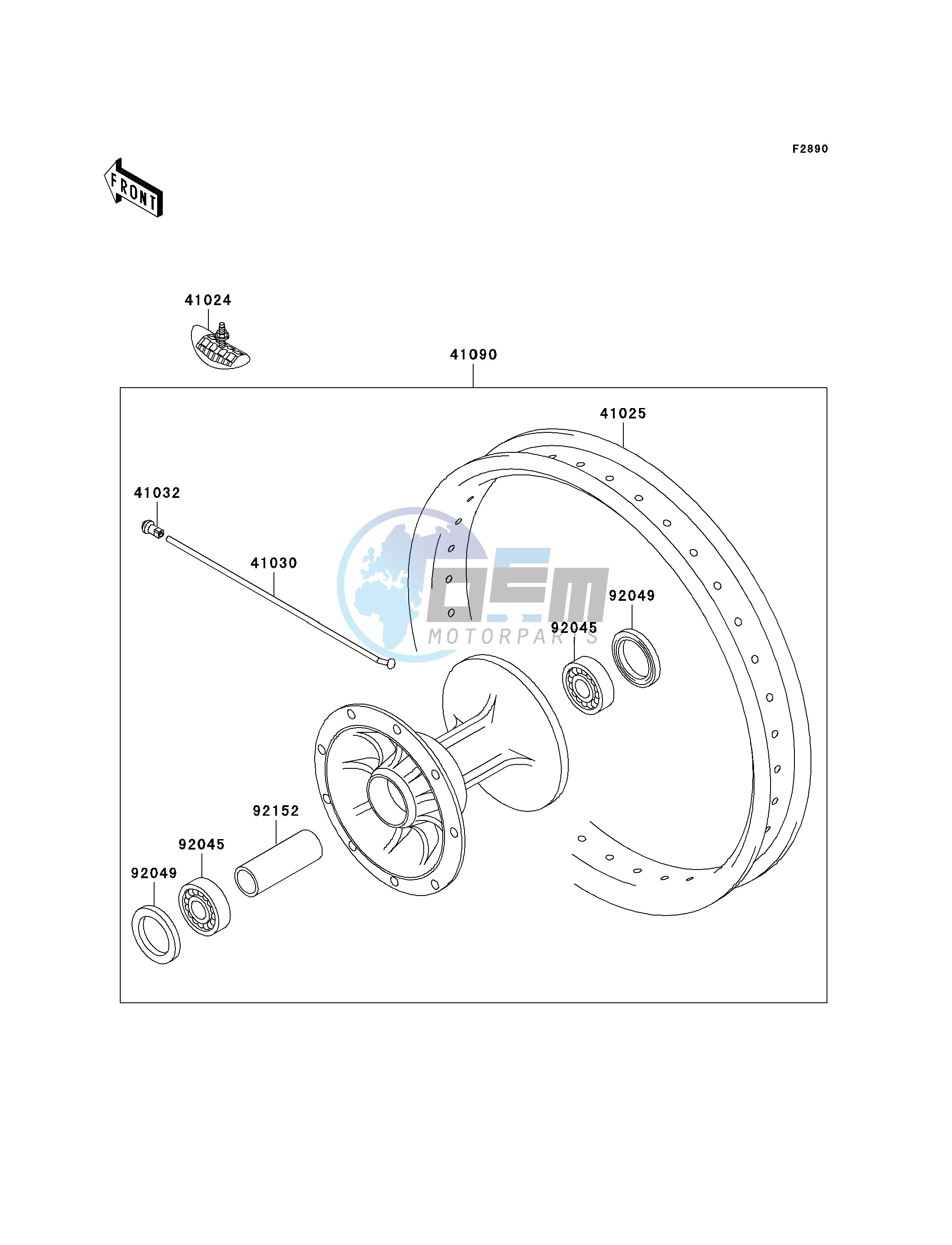 OPTIONAL PARTS-- 20IN FRONT WHEEL- -