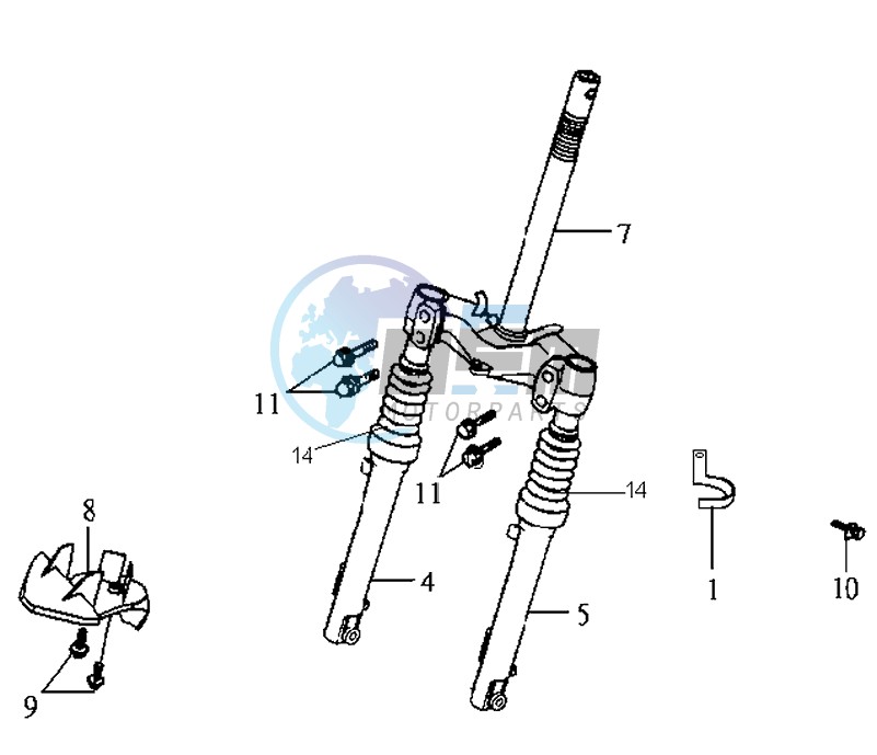 FRONT FORK/ STEERING HEAD BEARING